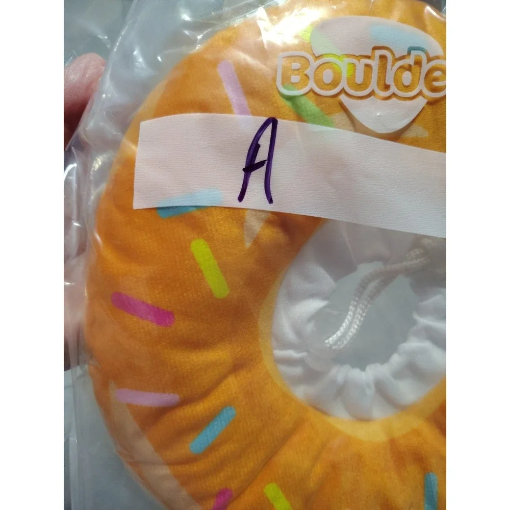 Donut Cat Cone Collar Plush Protective Recovery Cats/Dogs Small Orange Donut